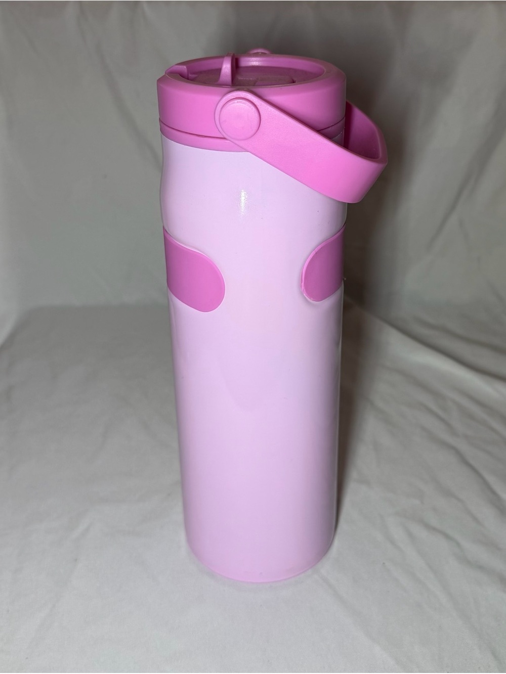 Pink Stainless Travel Water Bottle with Carry Handle